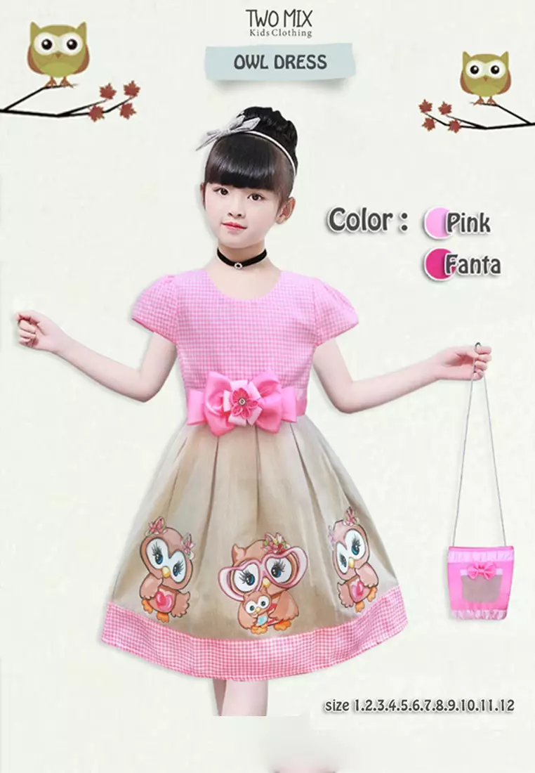 Two Mix Dress Anak Perempuan / Baju Anak Perempuan 4079