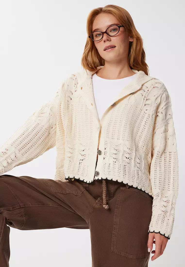 Openwork Knit Cardigan
