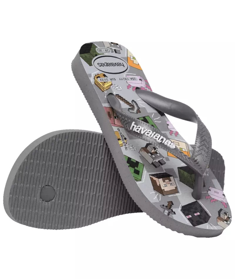 Havaianas 5178 Kids Minecraft Steel Gray - Sandal Anak