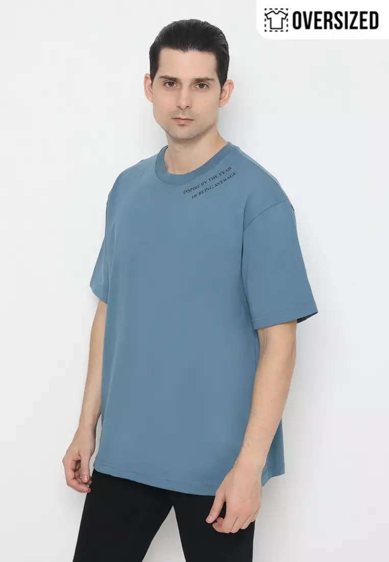 NX T-Shirt Cotton Combed Tebal Oversized Pria 2079370421