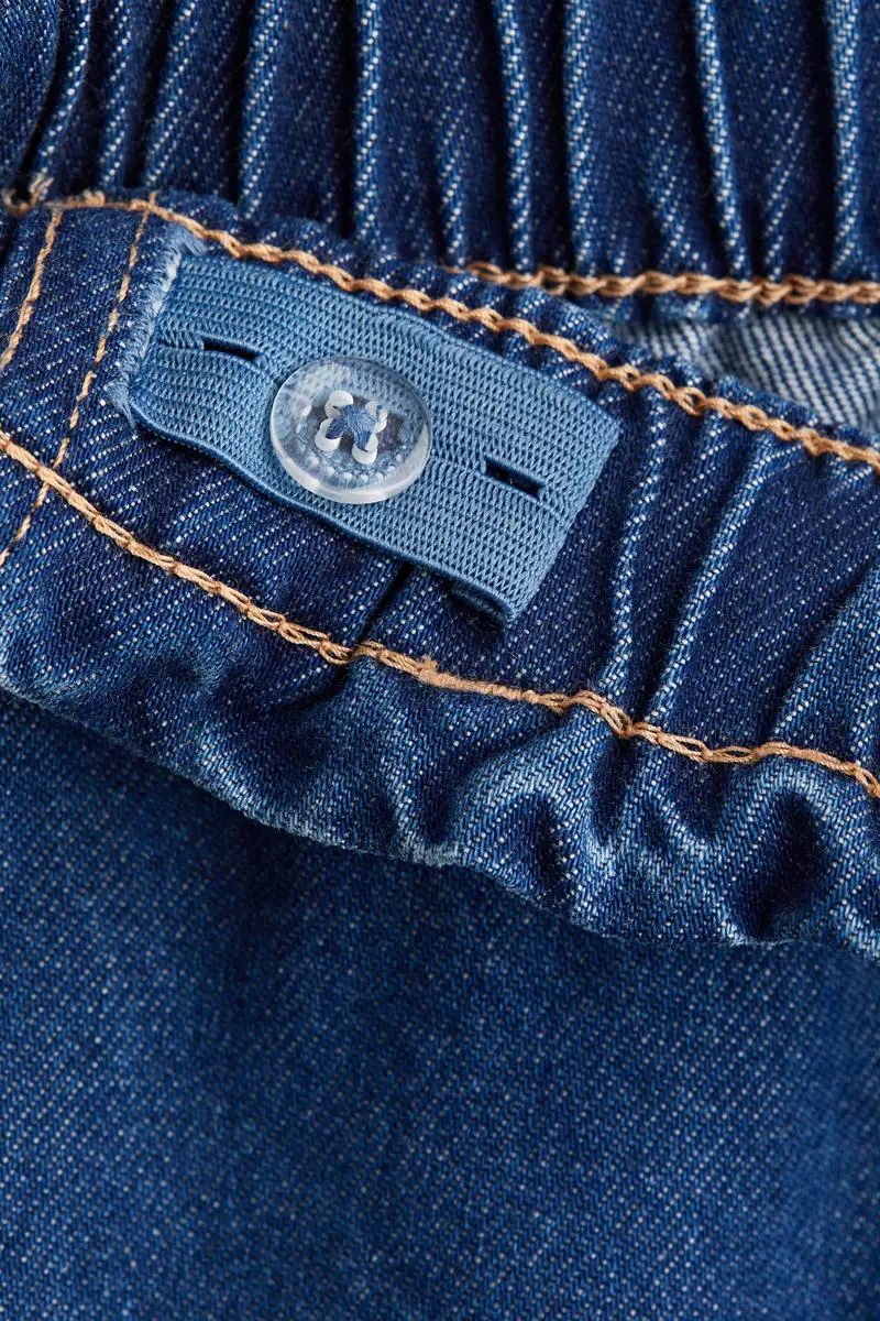 Motif-detail wide leg jeans