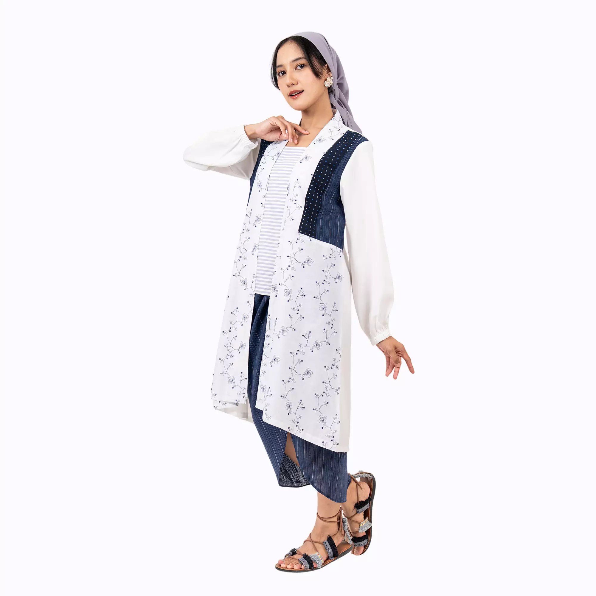 Tunik Batik Wanita - Bhatara Batik Malaka - Atasan Batik Modern Lengan Panjang