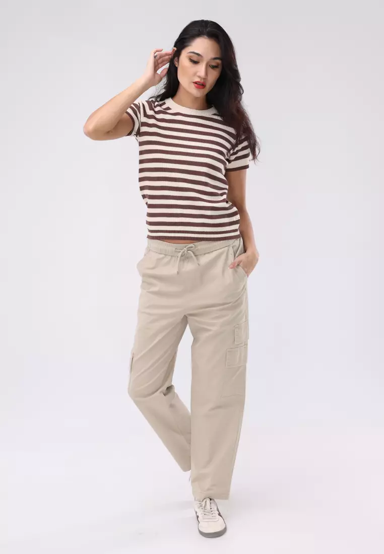 Knitted Short Sleeves Top