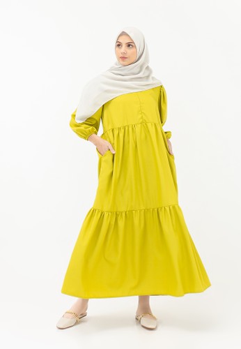 Luma Dawa yellow Luma Dawa Belle Dress / Lime 36753AA0E383FAGS_1