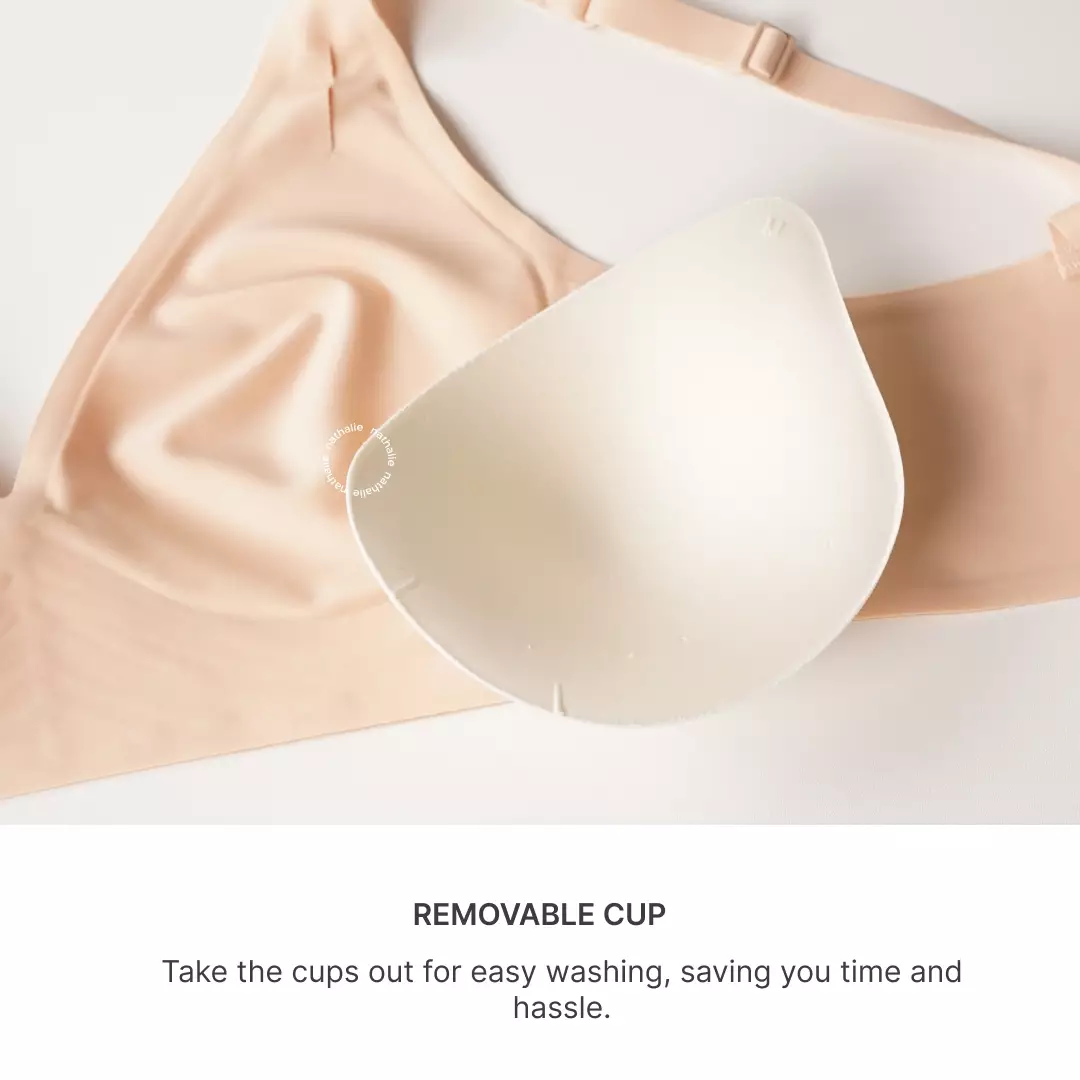 Nathalie V-Neck Seamless Bra NTB 3487 - Beige