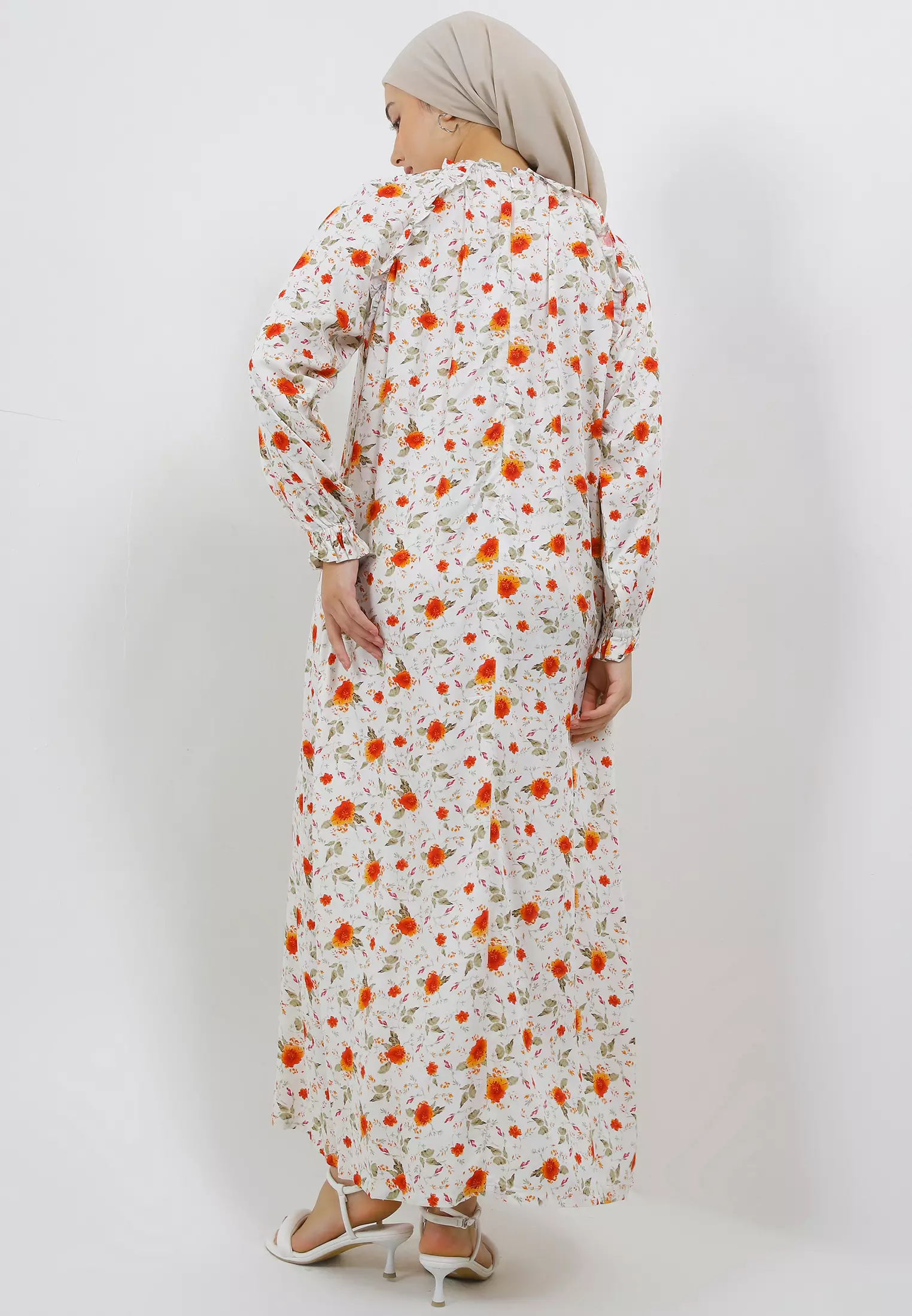 MFMW Gulgulali Dress Gamis Cream Motif Bunga