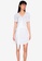 ZALORA BASICS white Short Sleeve Drape Front Dress AA1F8AA7A26579GS_4