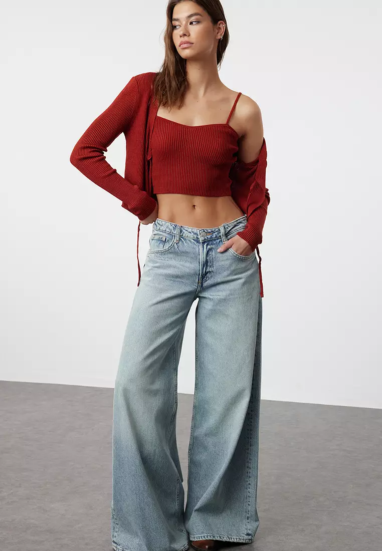 2-Piece Tie Front Cardigan Set