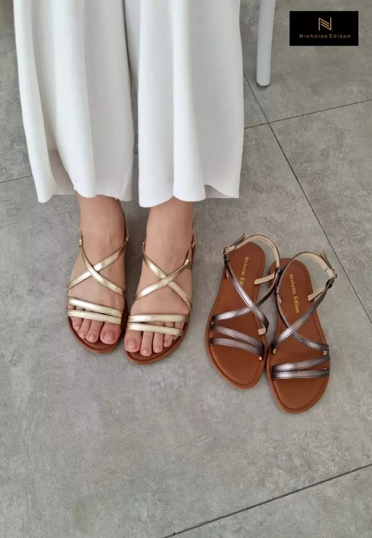 Nicholas Edison Sandal Hana Light Gold
