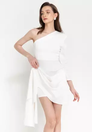 white cocktail dress philippines Long white dress Formal civil wedding dress for women gown Mori Cocktail  Dress