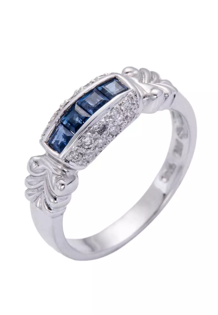 White gold sapphire engagement on sale rings