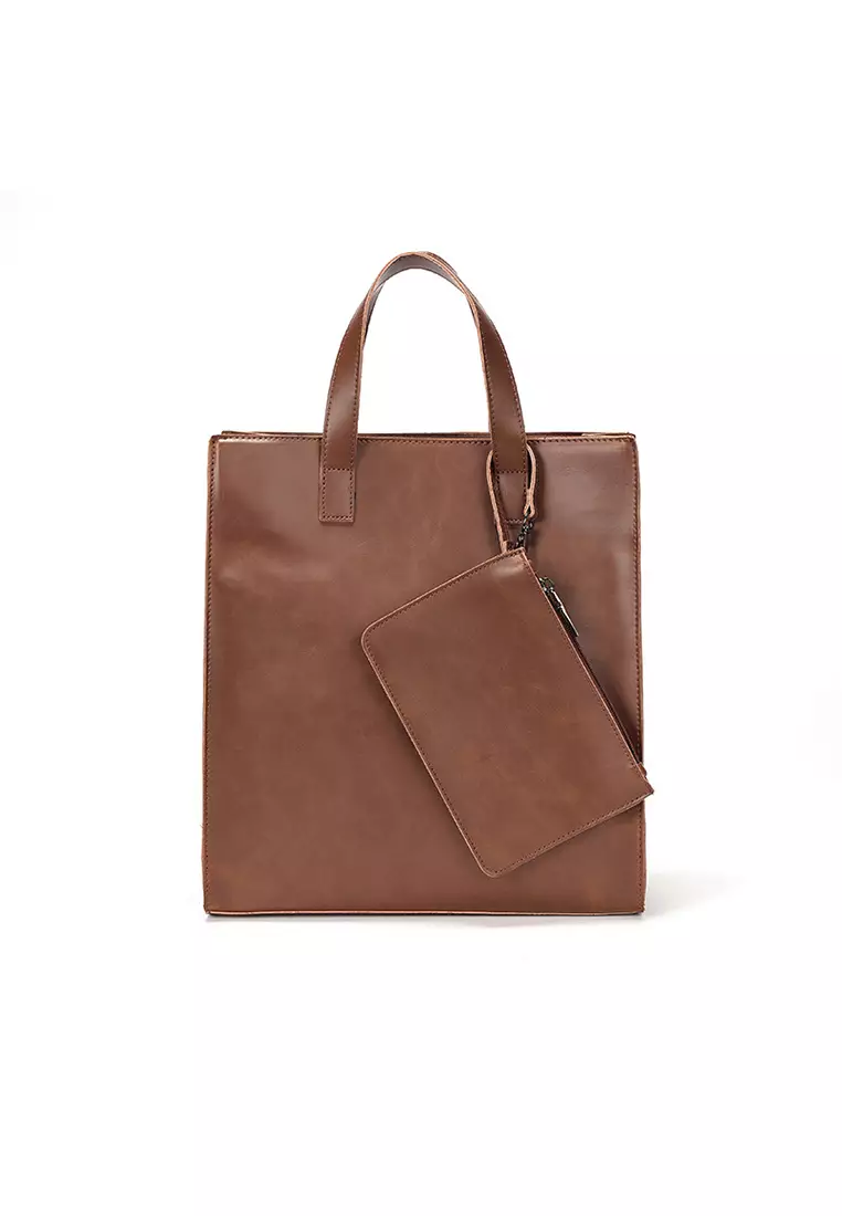 Buy Lara Men s Vintage Leather Handbag Brown 2024 Online
