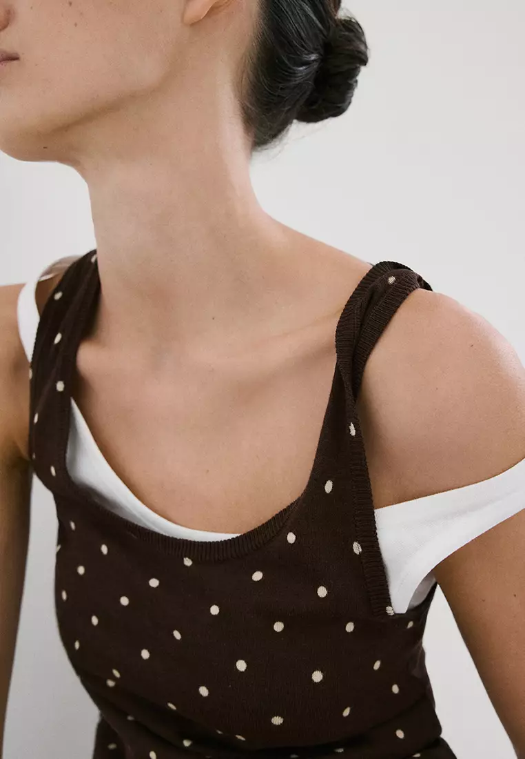 Polka-Dot Knitted Top