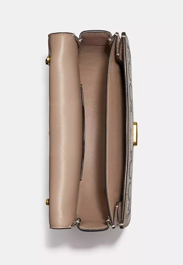 Coach Alie Saddle Bag In Signature Jacquard Stone Ivory