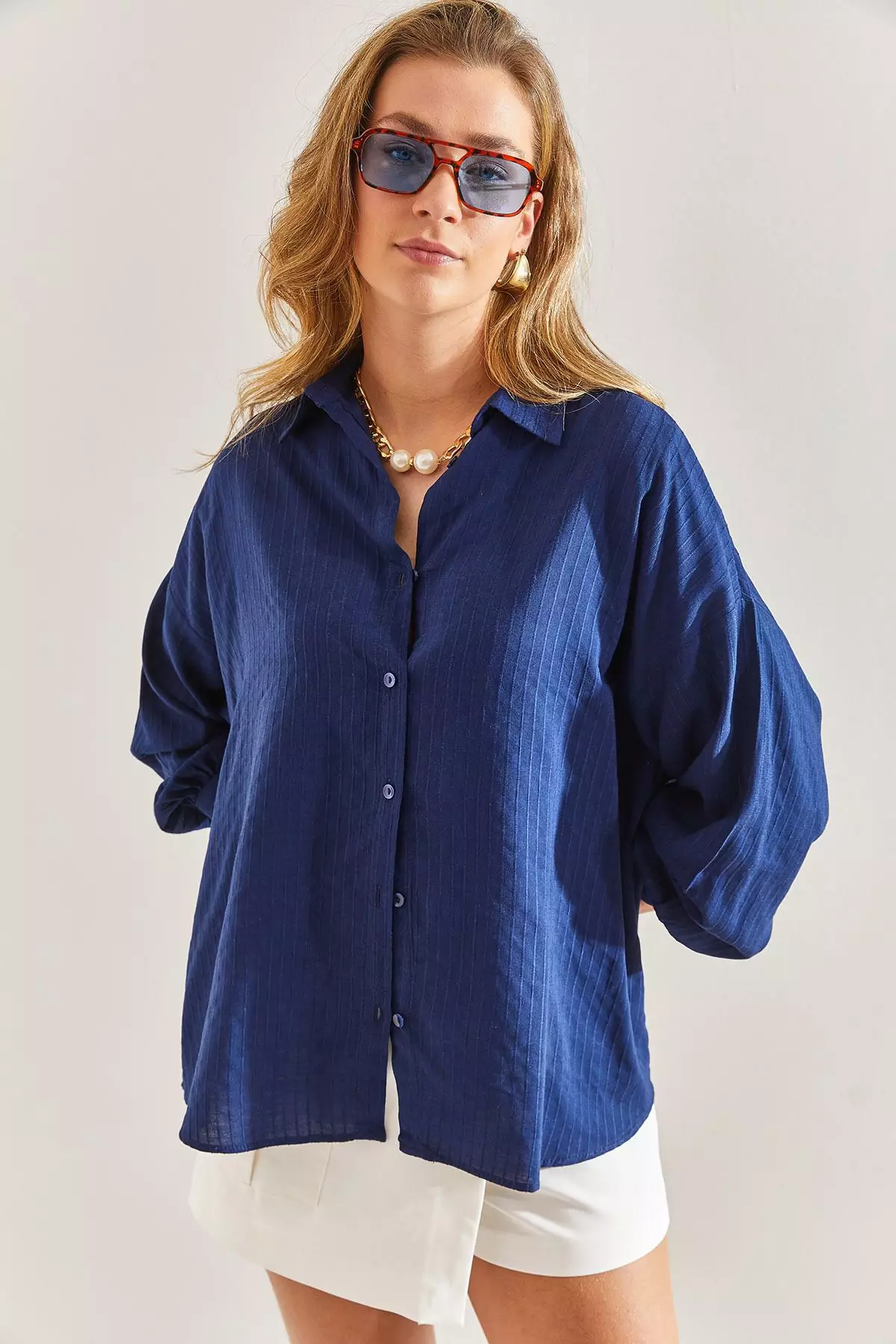 Women's Jacquard Linen Shirt 60171028