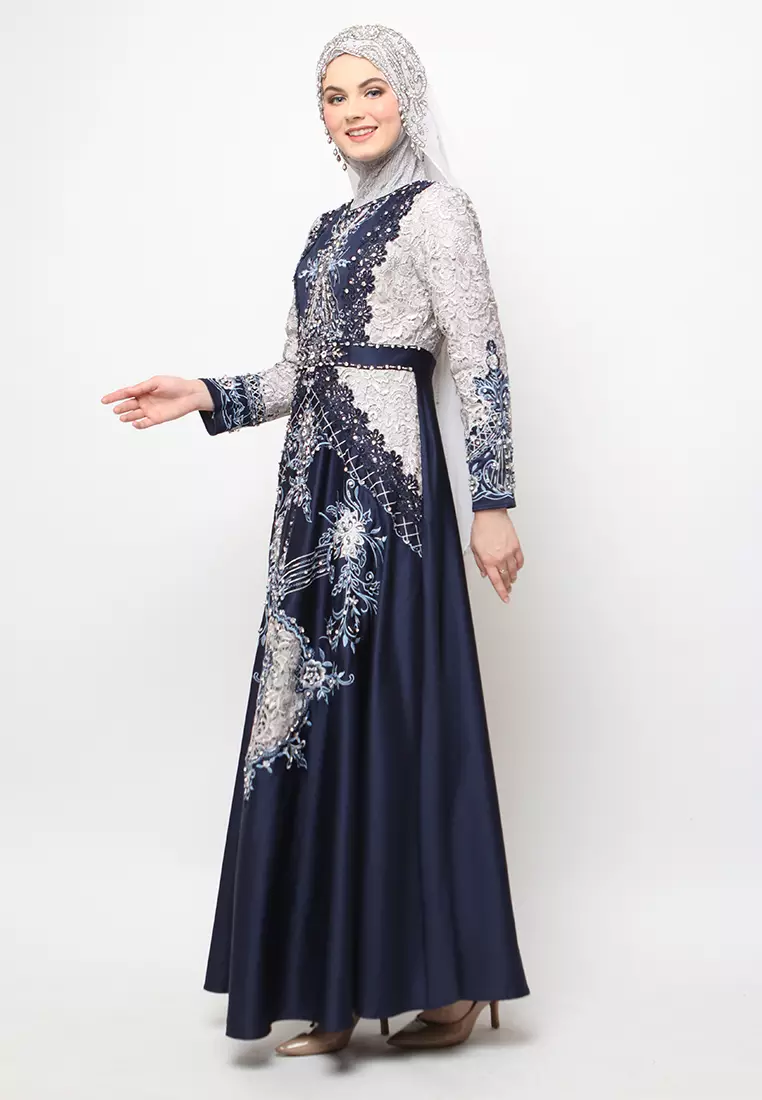 Bibiq Gamis Brokat Satin
