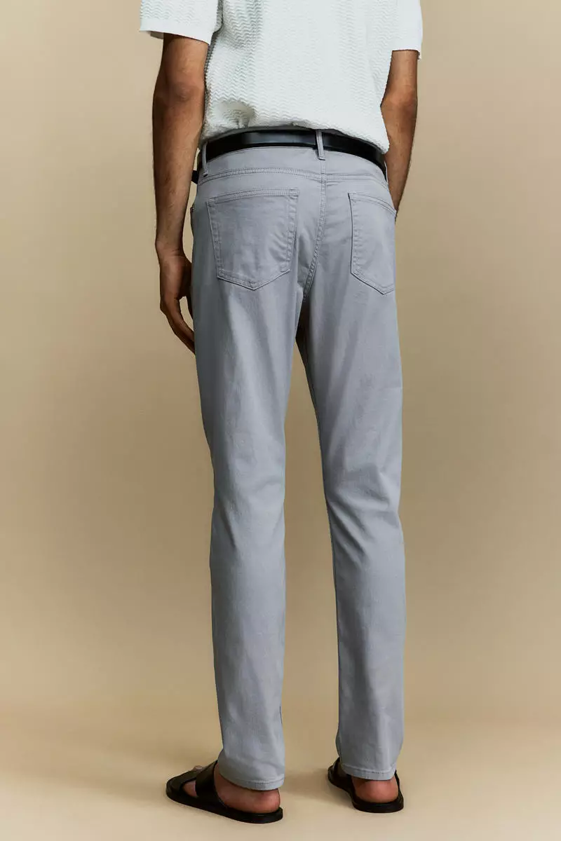 Slim Fit Cotton twill trousers