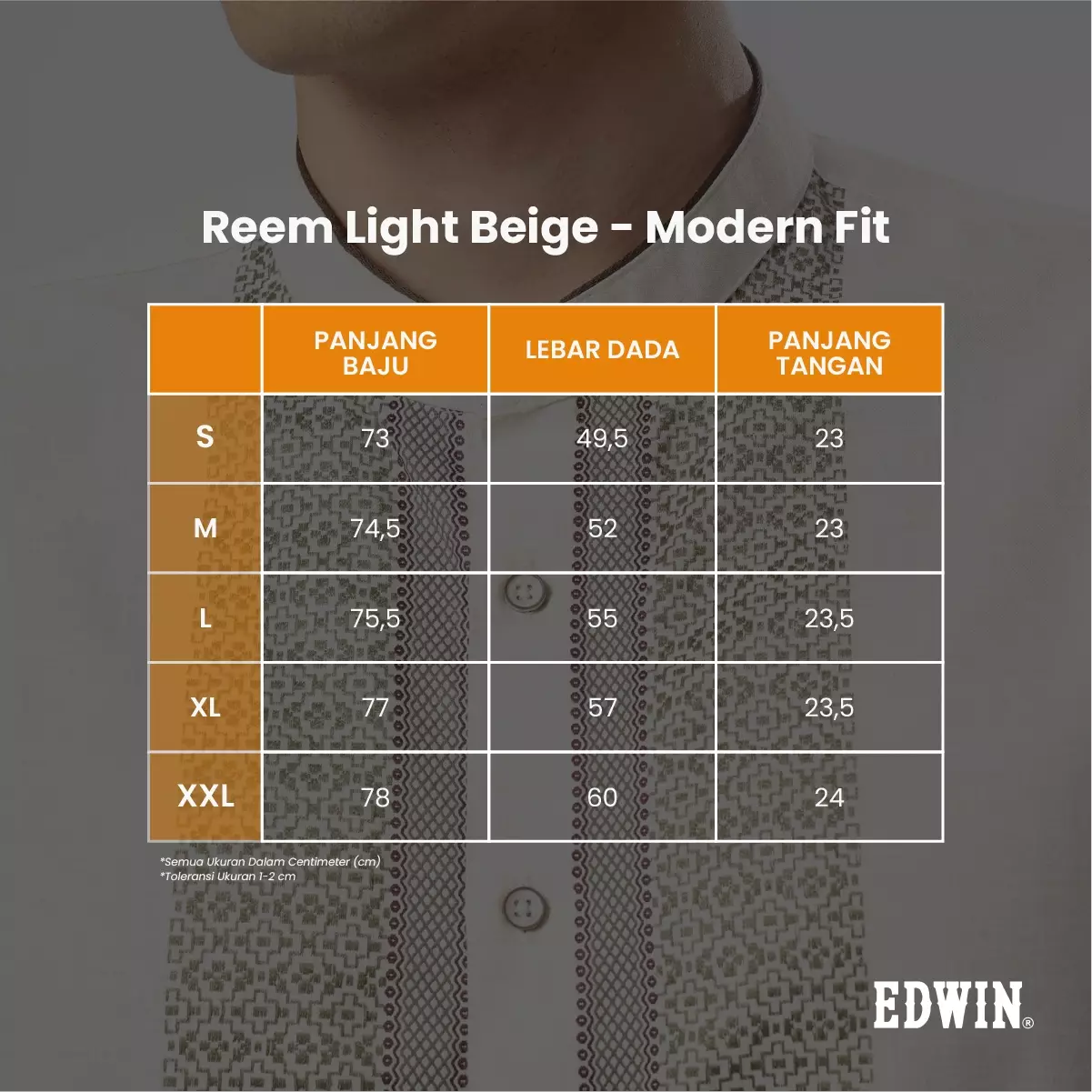 Kemeja Koko Pria Lengan Pendek Baju Muslim Pria REEM LIGHT BEIGE
