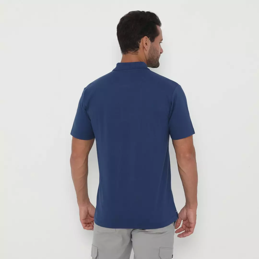 Jack Nicklaus Cruz Polo Shirt Pria Regular Fit Estate Blue Colour Estate Blue