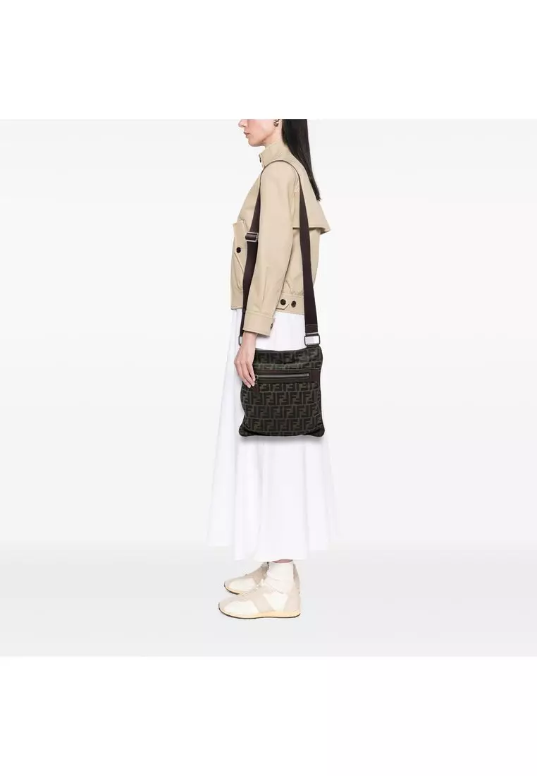 Pre-Loved Fendi Zucca Canvas Crossbody