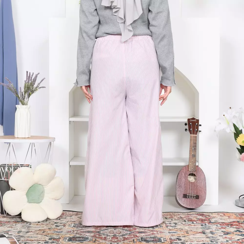 Shaya Stripe Pants - Cot. Stripe Pink M19836 R60S2