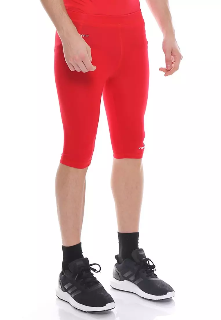 Tiento Baselayer Rash Guard Compression Half Pants Red White