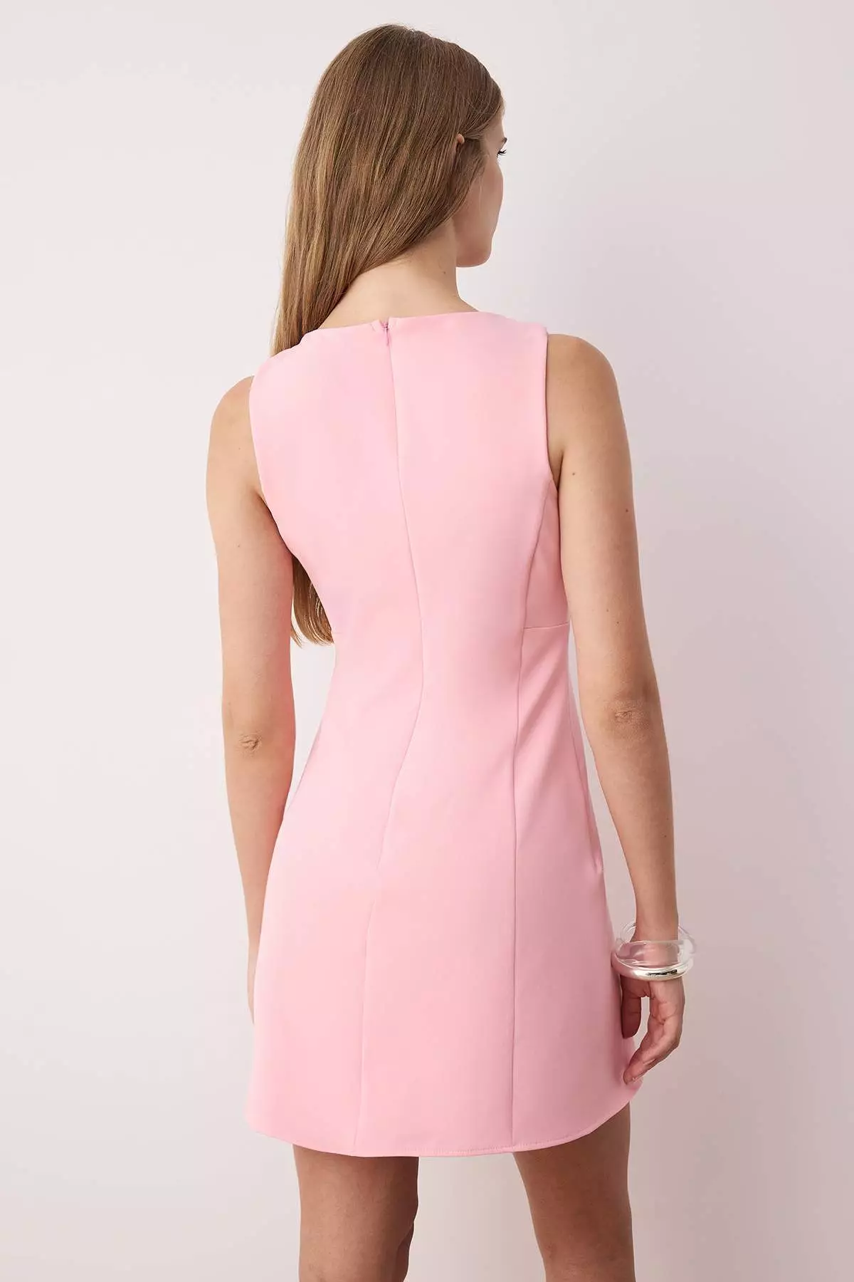 Pink Straight A Line Short / Mini Dress