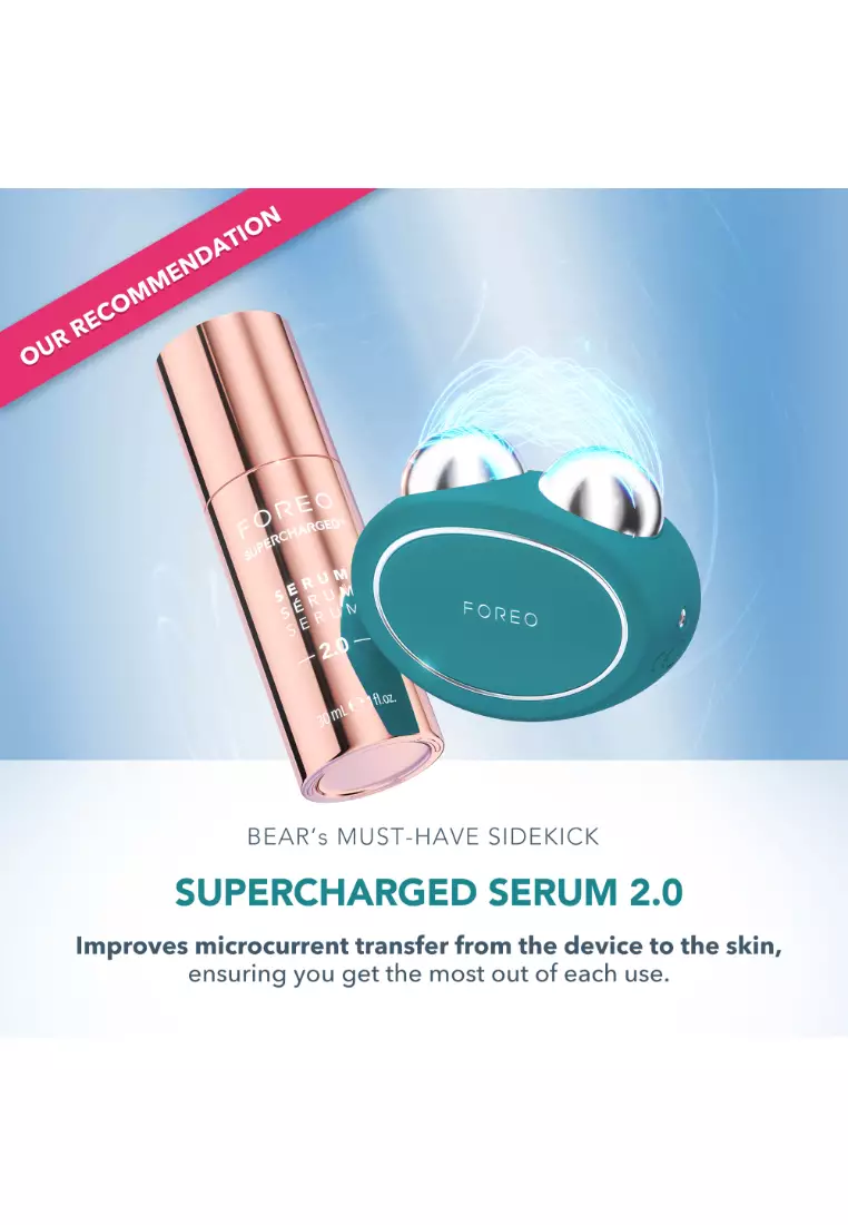 FOREO BEAR 2 Evergreen Advanced Lifting & Toning Microcurrent Facial Device - Anti Aging Face Sculpting Tool | Instant Face Lift | Non-Invasive Skin Care Tools
