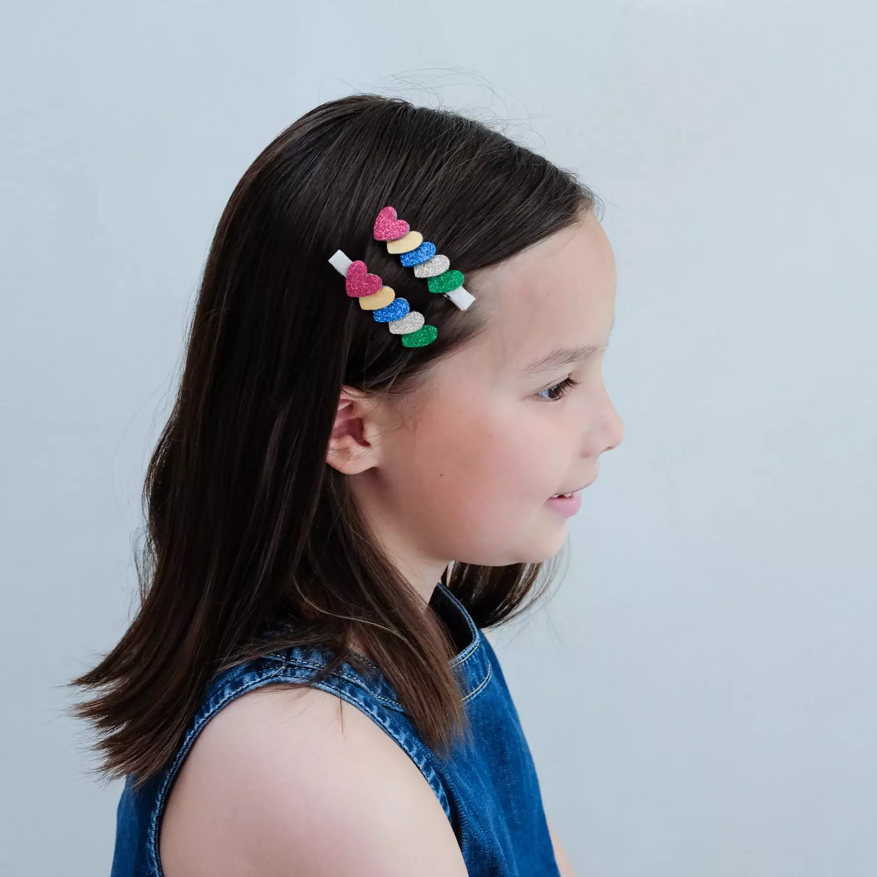 Mimi & Lula Jazzy Layered Heart Clips - Jepitan Rambut Anak Perempuan (Multi)