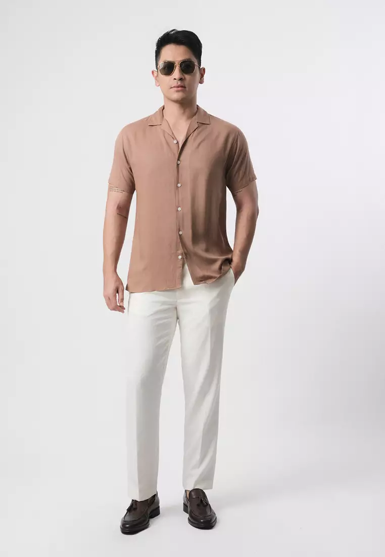 Cuban Tan Brown Casual Shirt