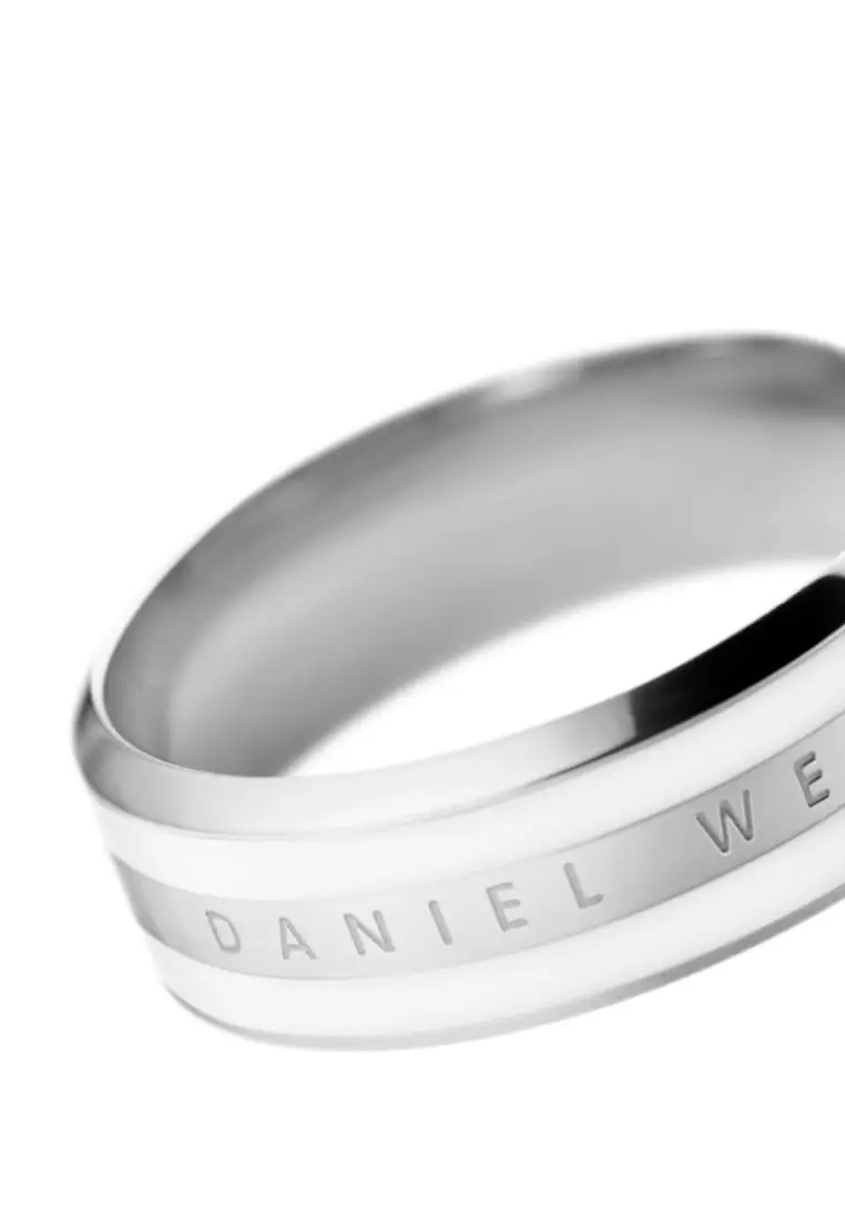 Emalie Ring Satin White Silver 52 - Stainless Steel Ring - Ring for women and men - Jewelry - DW