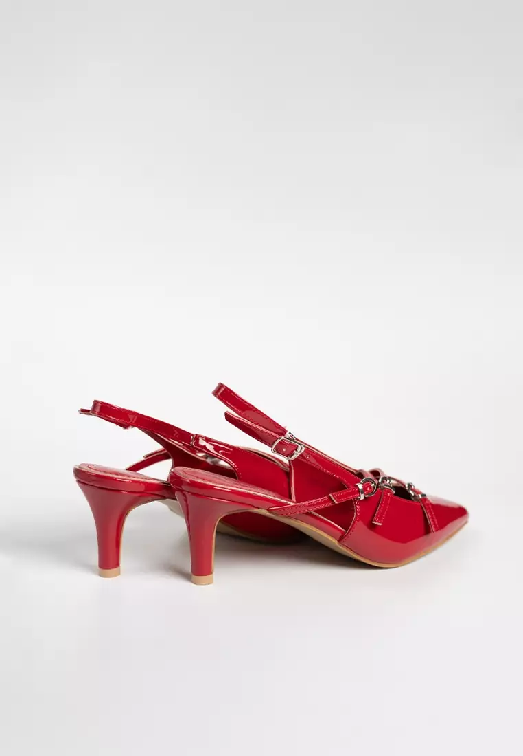 Zea Glossy Strappy Heels