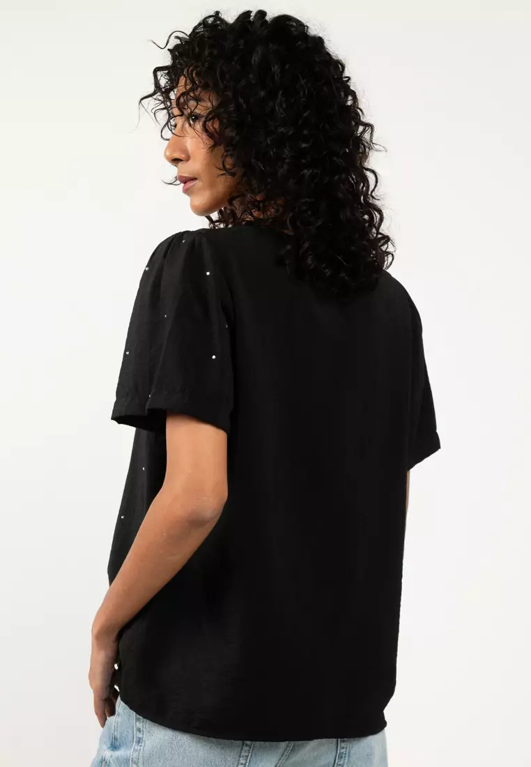 Fia 短袖V領上衣