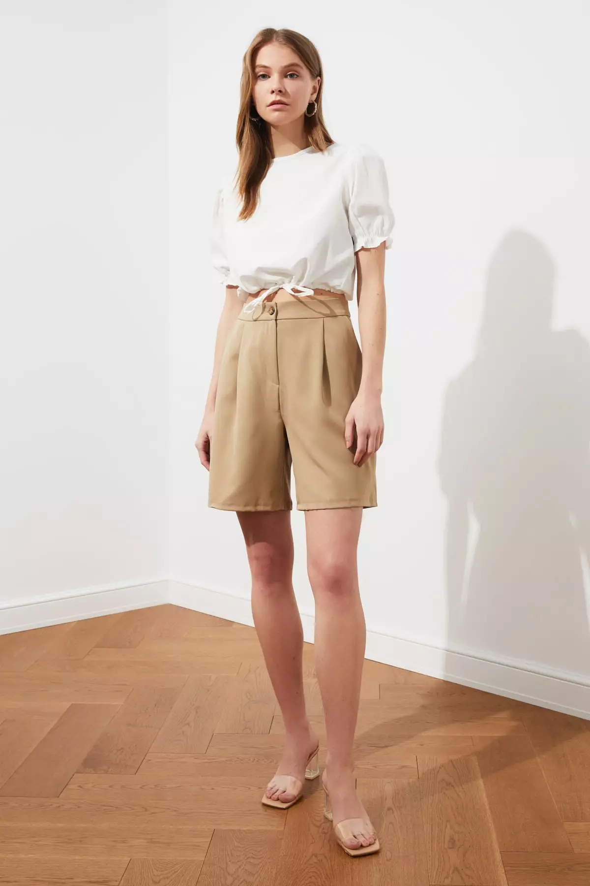 Dark Beige Bermuda Shorts