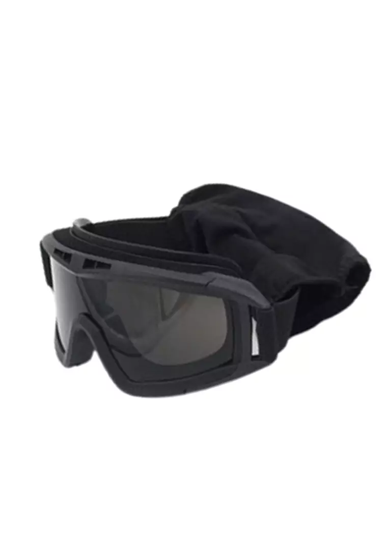 Owen Kacamata Olahraga Taktis Airsoft Ski Goggles with 3 Lens ORIGINAL - Black