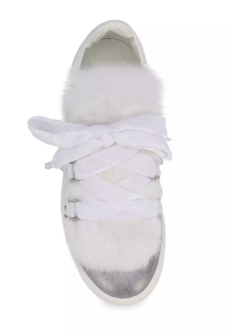 Ambre Women's Sneakers in Silver,White