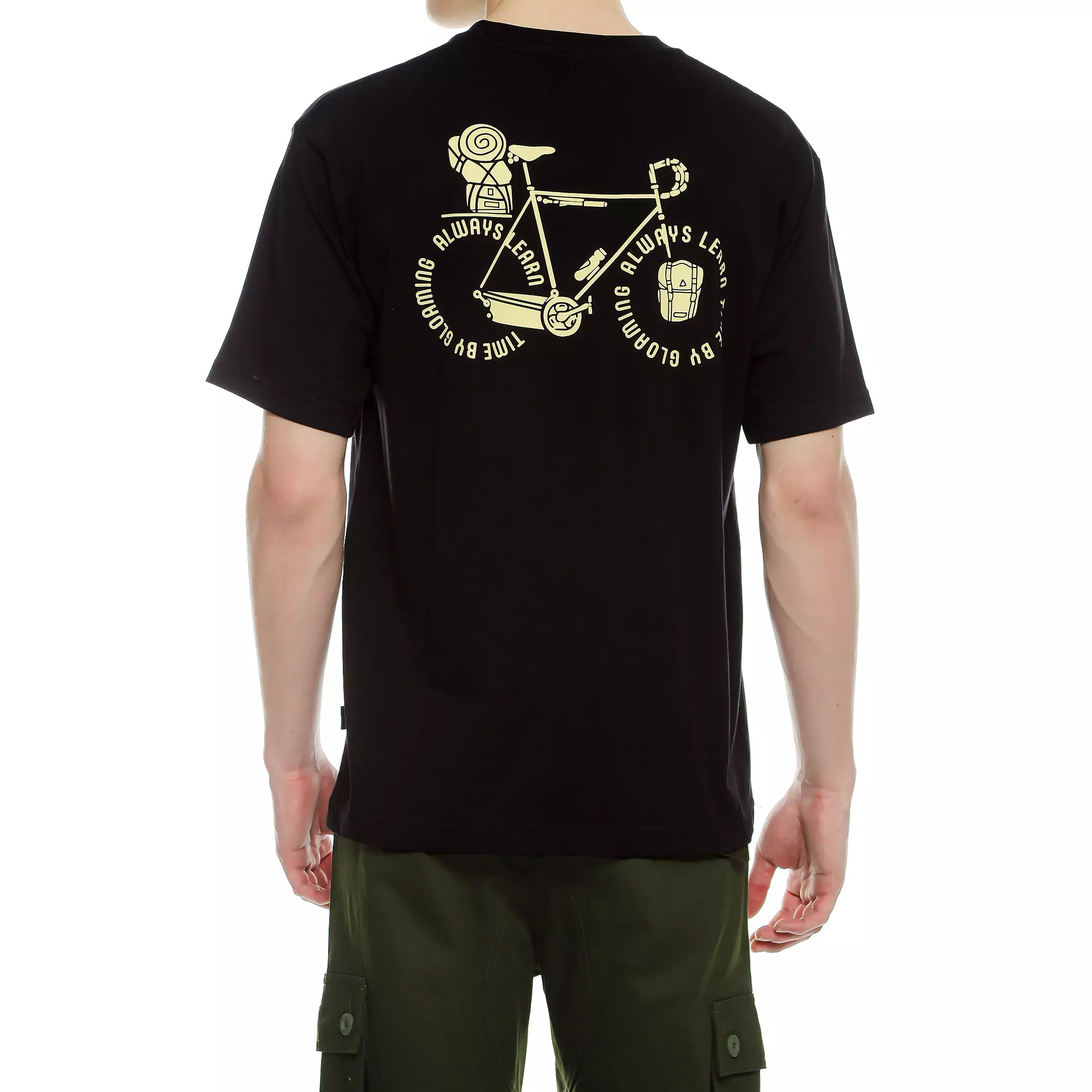 Tshirt Always Learn Bicycle Hitam