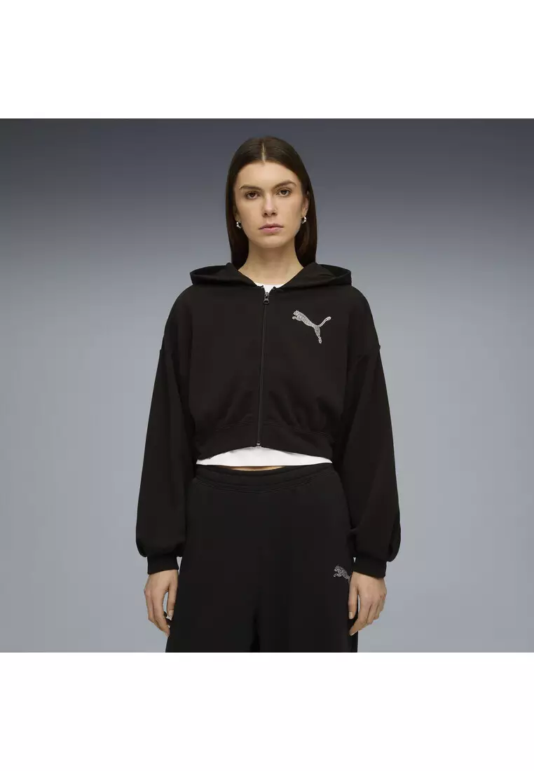 Essentials Graphics Bedazzled Women's Zip-Up Hoodie