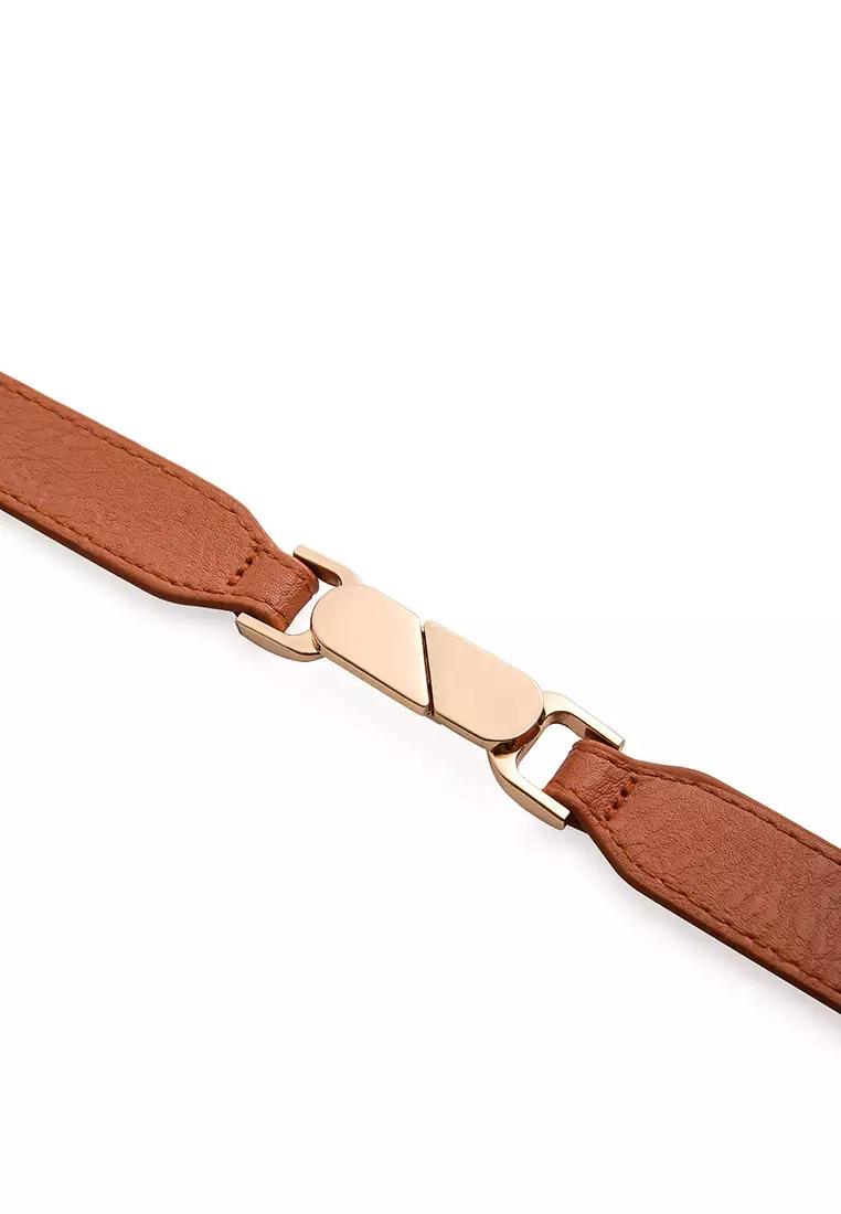 GYKACO VANDA Brown- Ikat Pinggang Wanita - Fashion Belt / Sabuk (Import)