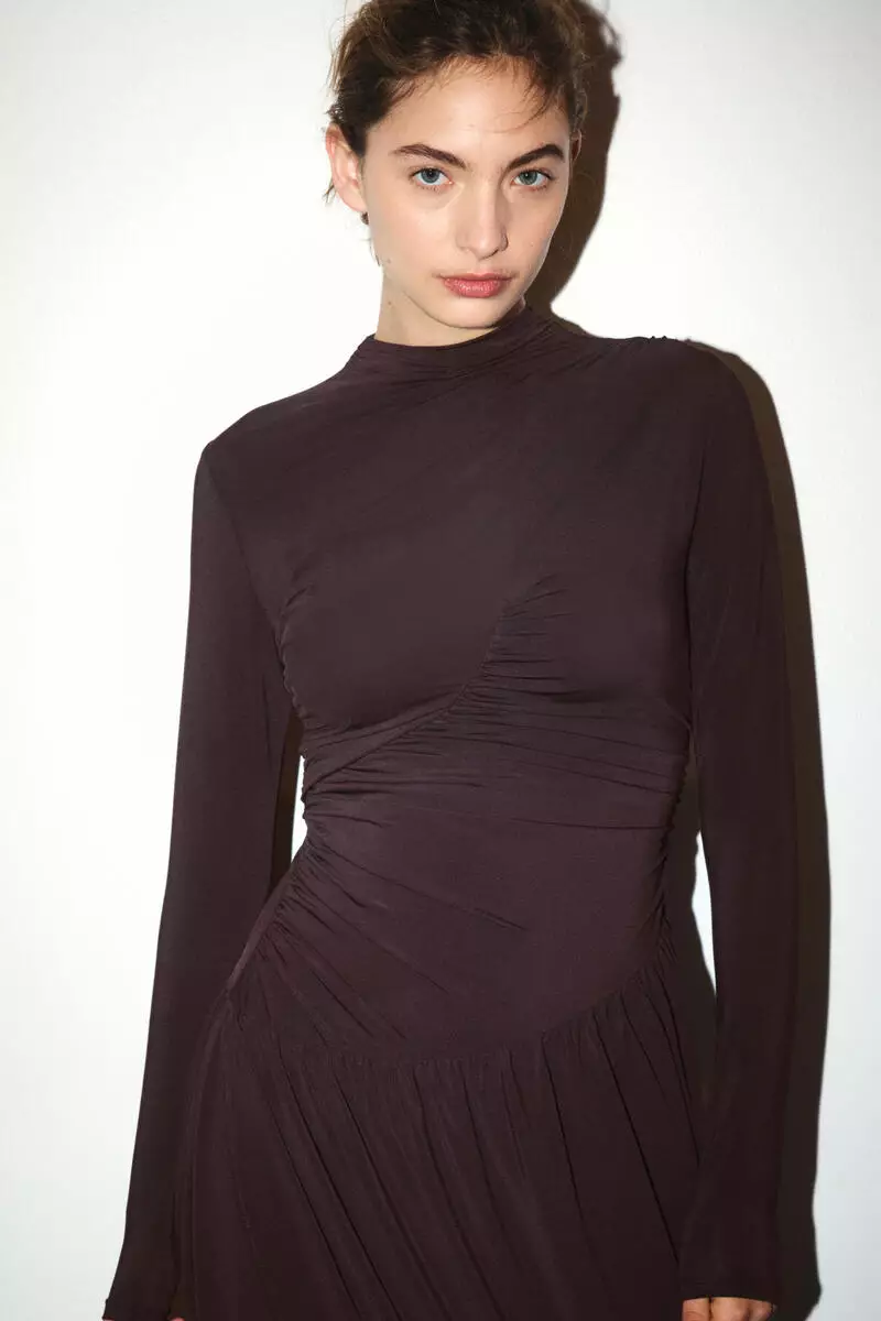 Draped jersey dress