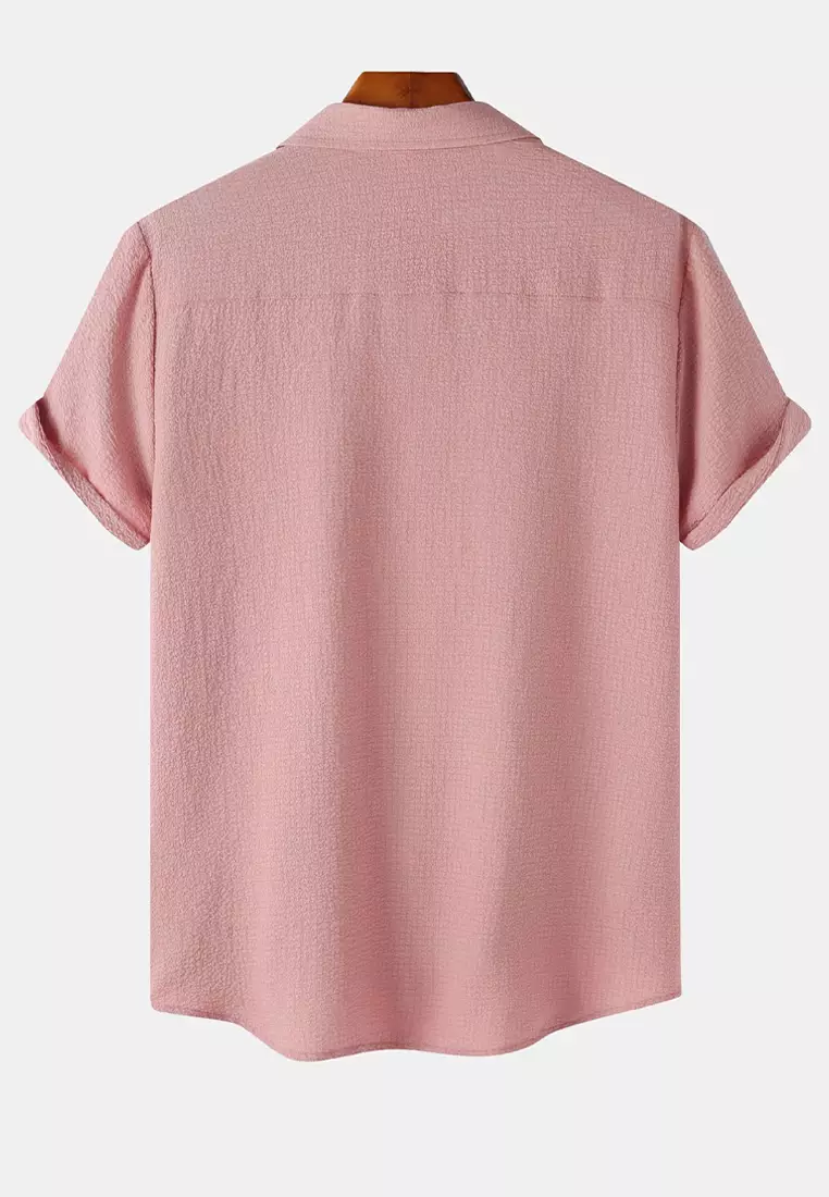 Solid Color Short-Sleeved Shirt YL-A89