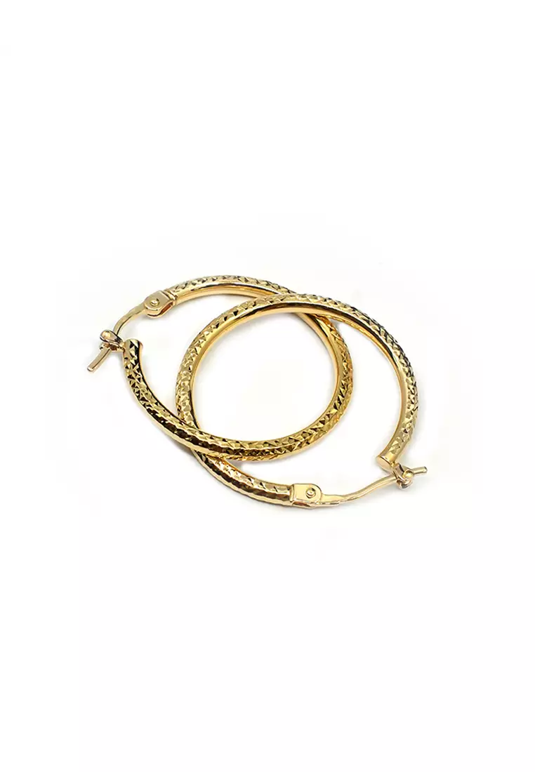 18K Italian Made Yellow Gold Earrings