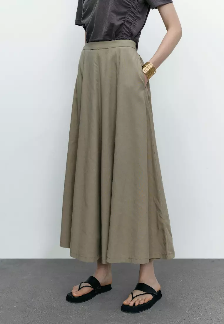 Buy URBAN REVIVO Maxi A-Line Skirt 2024 Online