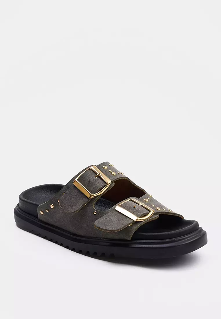 Stud Buckle Sandals