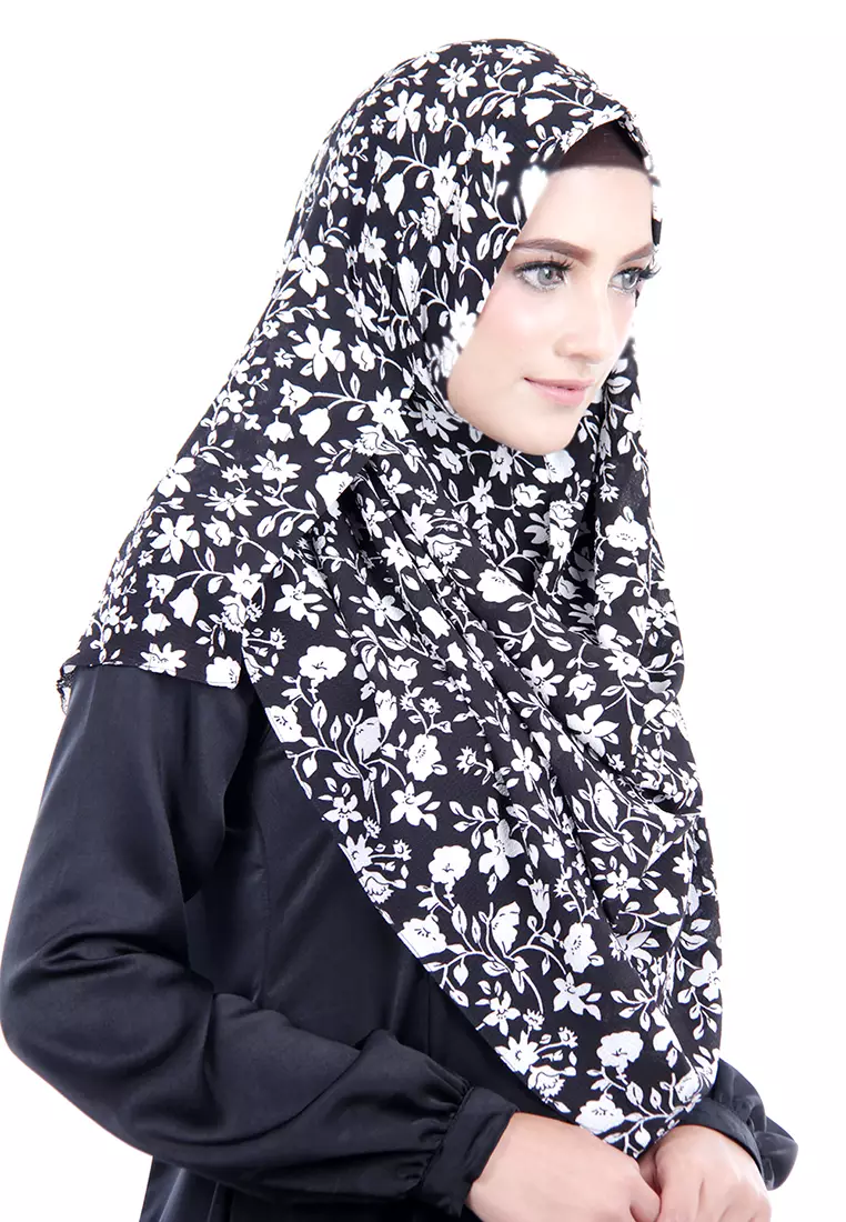 Ariana Printed Spectacles and Earphone Friendly Hijab