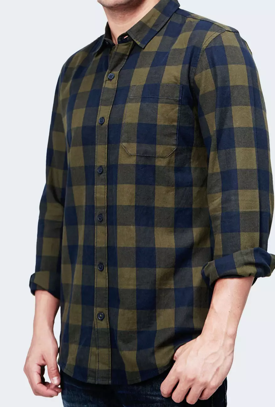 Bombboogie Kemeja Lengan Panjang Detail Saku Dada