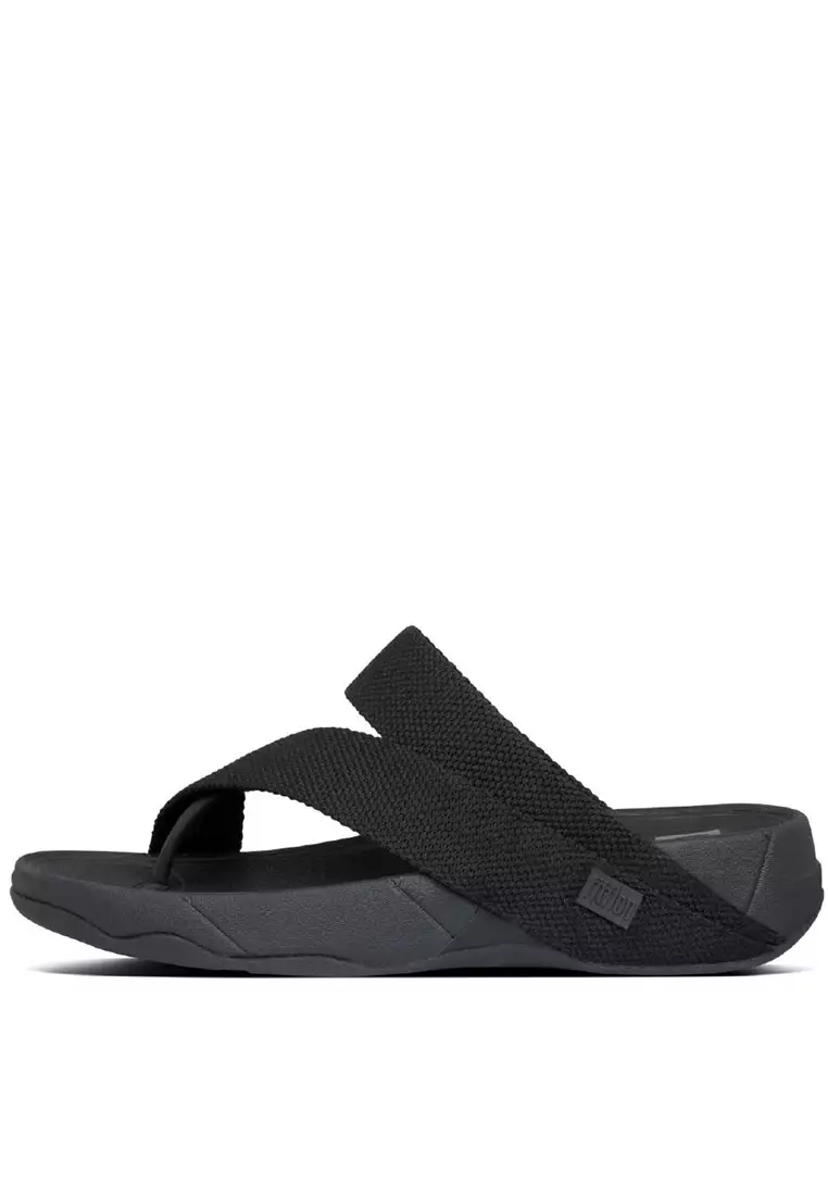 FitFlop SLING Men's Weave Toe-Post Sandals - All Black (AP9-001)