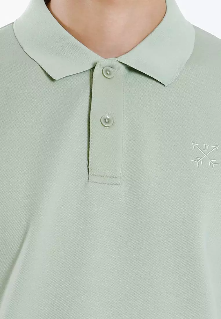 Forest Mens Stretchable Cotton Slim Fit Polo Tee - 23961-47MintGreen