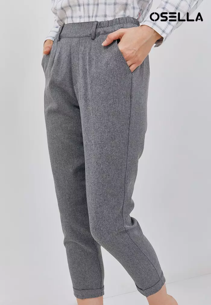 OSELLA ZOE CAPRI PANTS IN GREY