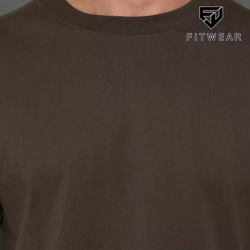 Fitwear Kaos Olahraga Pria Fitwear MORGAN BASIC COTTON S/S T-SHIRT - BROWN